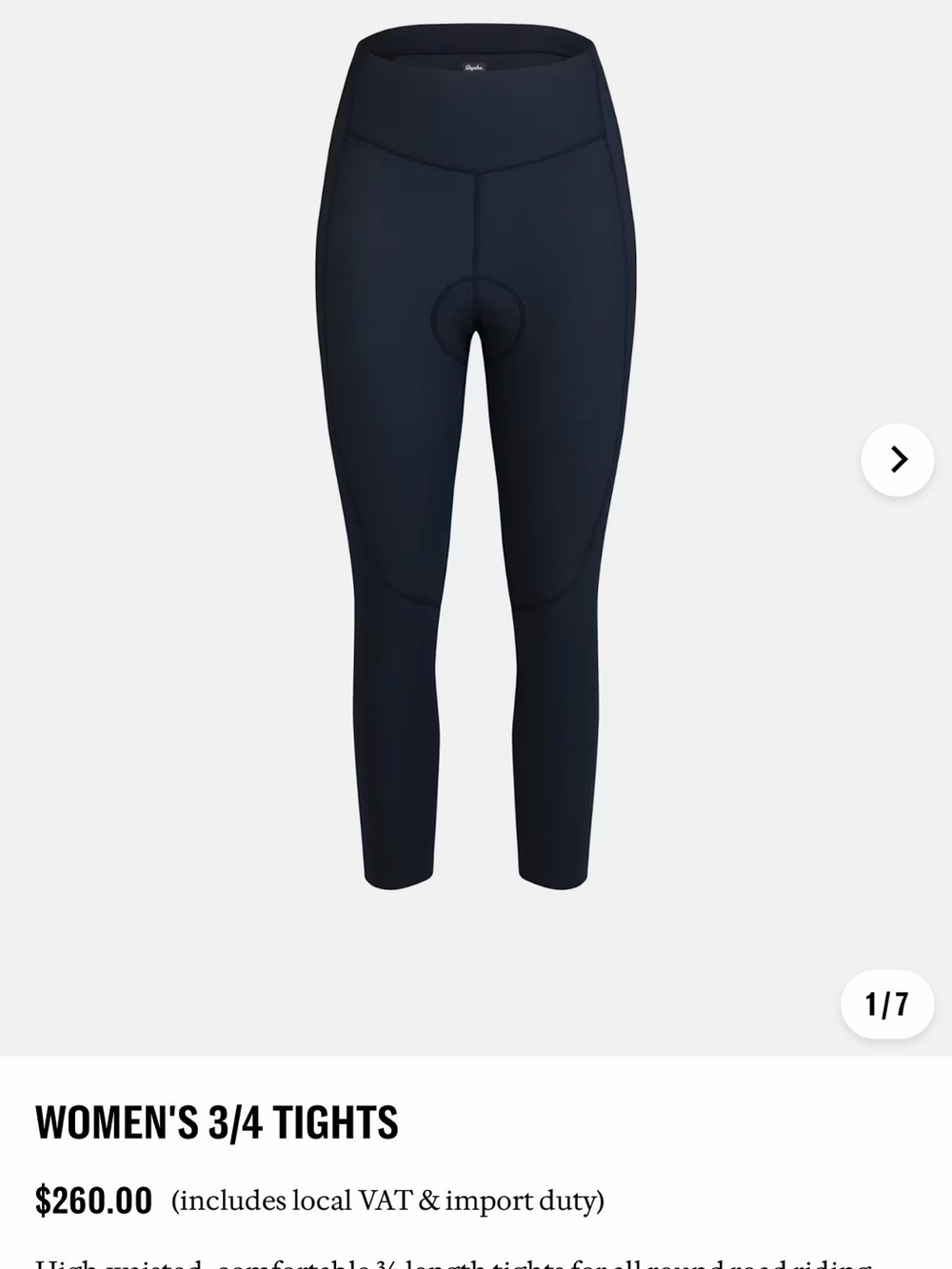 Rapha 3/4 Cycling tights